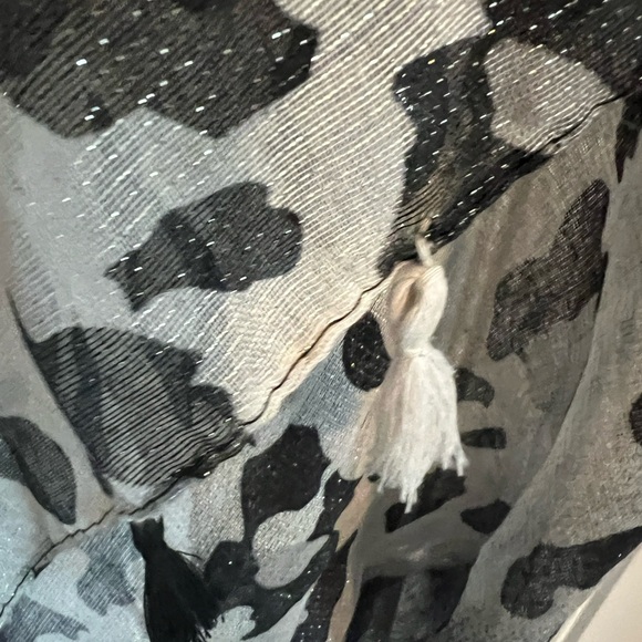 #524. Sunshine & Rodeos Sheer/Shimmer Vest. One size. Tassel accents. NWT! - Picture 4 of 7